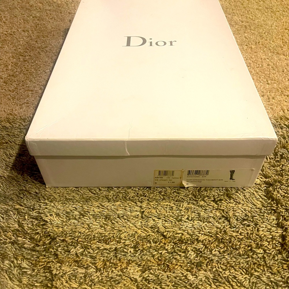 Dior lace up knee high boots unworn with box